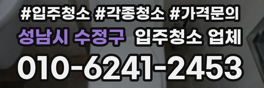 성남시 수정구 입주청소 업체