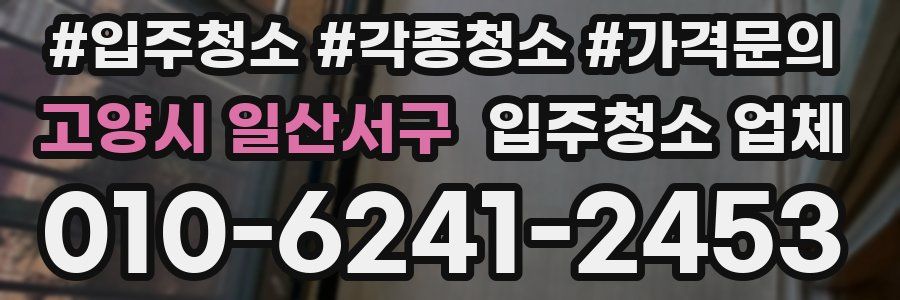 고양시 일산서구 입주청소 업체