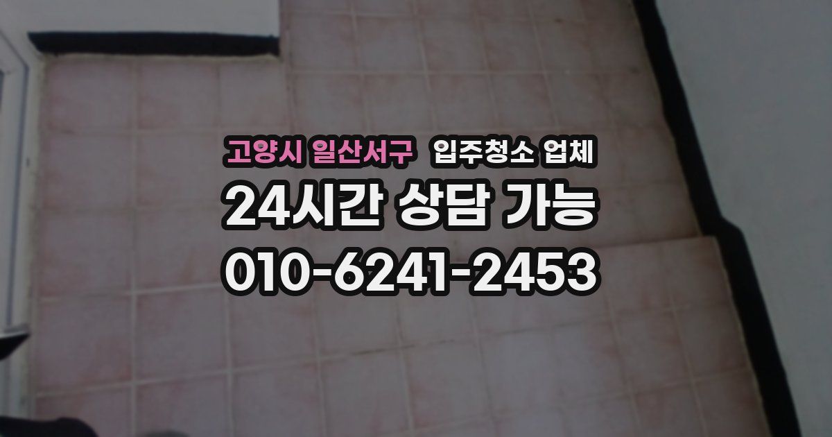 고양시 일산서구 입주청소 업체