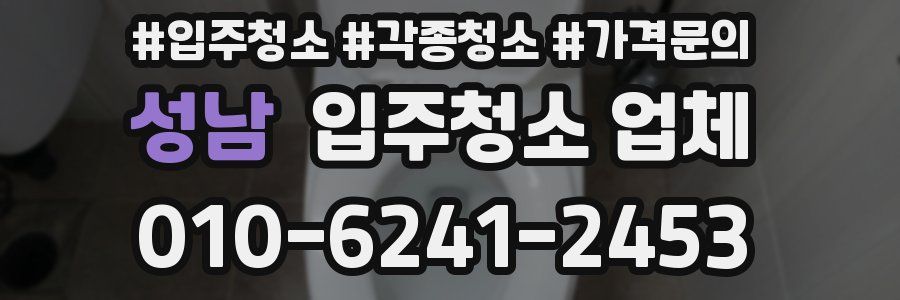 성남 입주청소 업체