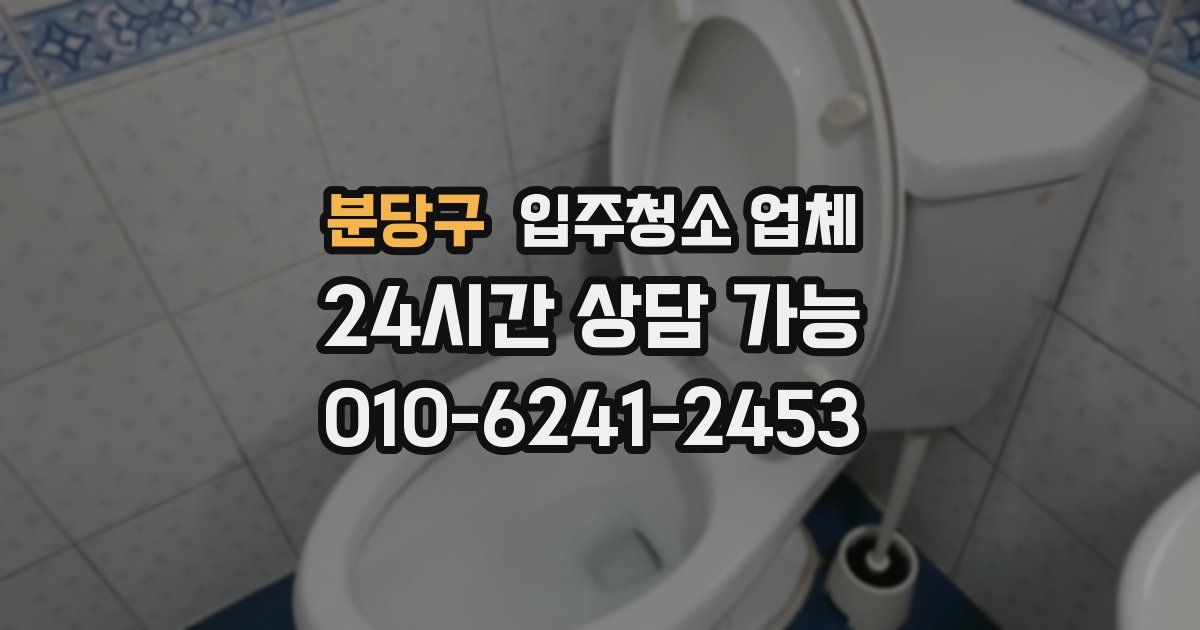 분당구 입주청소 업체