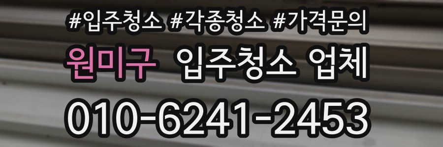 원미구 입주청소 업체