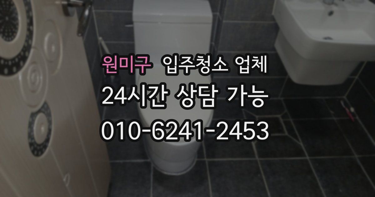 원미구 입주청소 업체