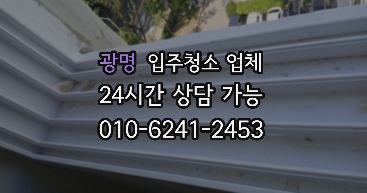 광명 입주청소 업체