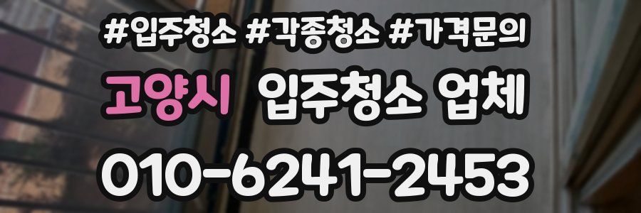 고양시 입주청소 업체