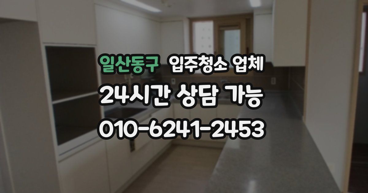 일산동구 입주청소 업체