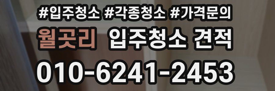 월곳리 입주청소 견적