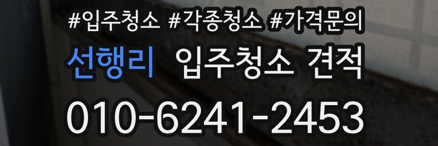 선행리 입주청소 견적