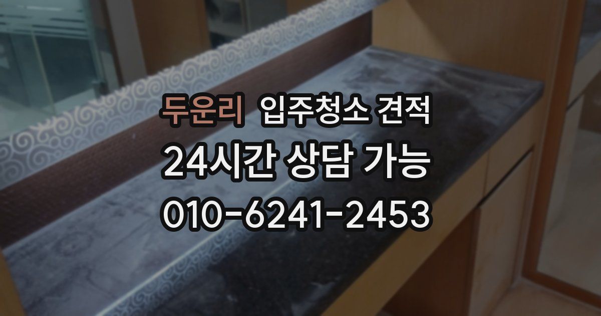 두운리 입주청소 견적