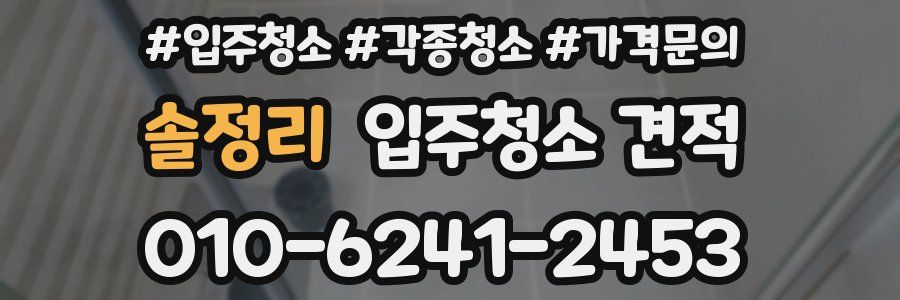 솔정리 입주청소 견적