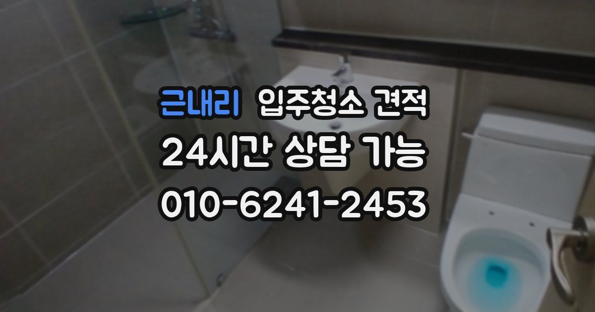 근내리 입주청소 견적