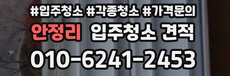 안정리 입주청소 견적