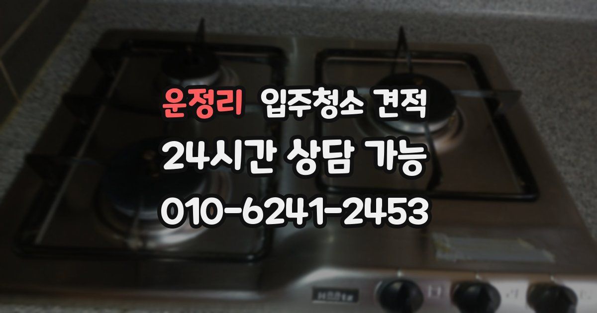 운정리 입주청소 견적