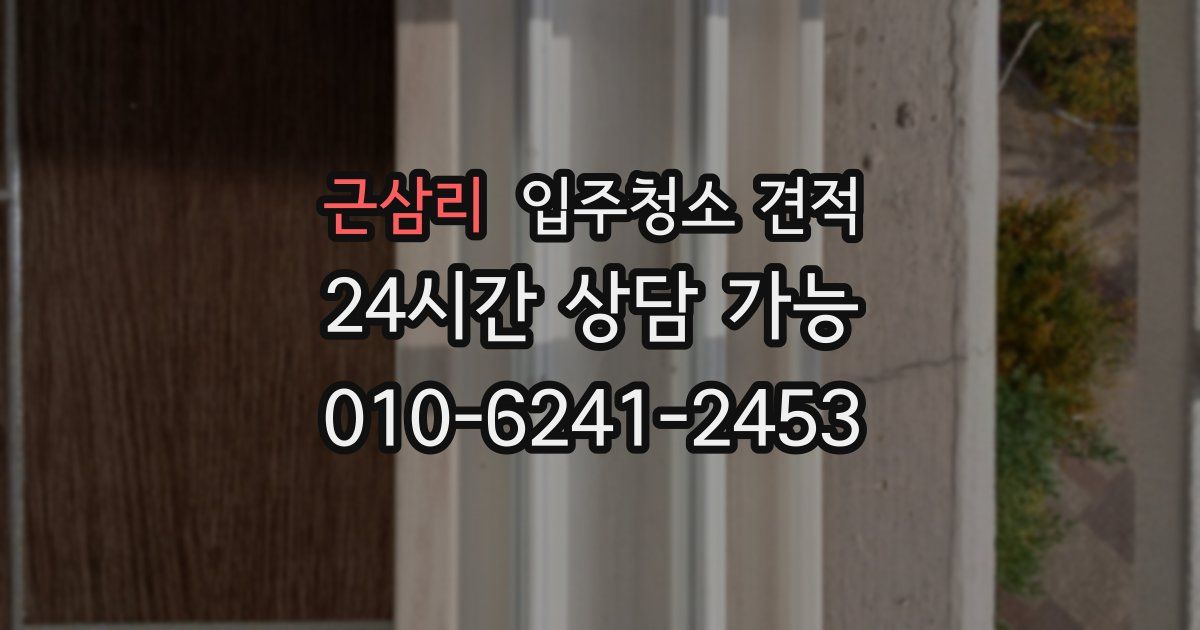 근삼리 입주청소 견적