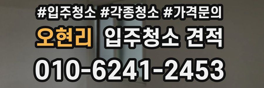 오현리 입주청소 견적