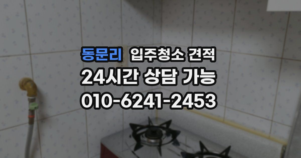 동문리 입주청소 견적