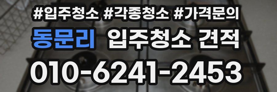 동문리 입주청소 견적