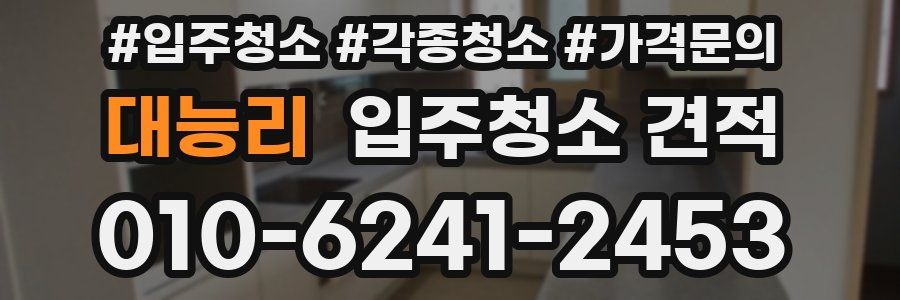 대능리 입주청소 견적
