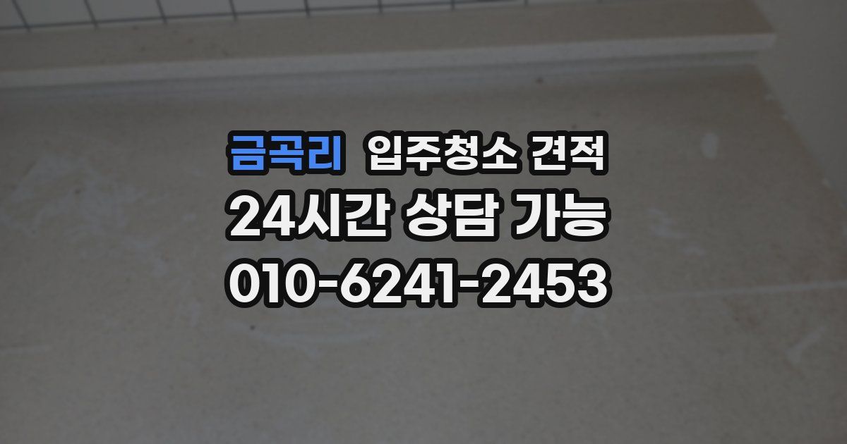 금곡리 입주청소 견적