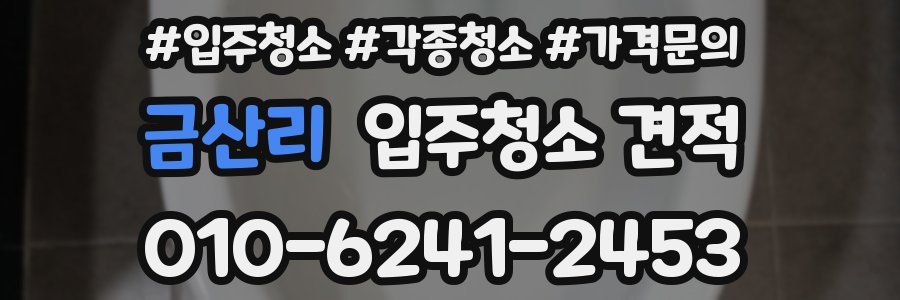 금산리 입주청소 견적
