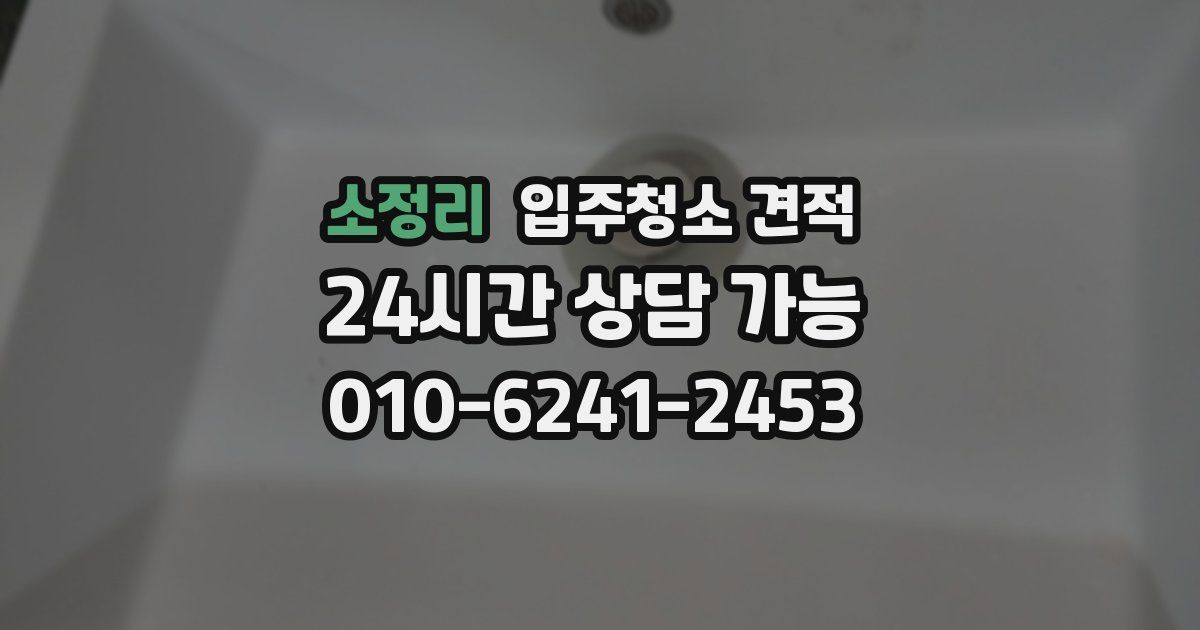 소정리 입주청소 견적