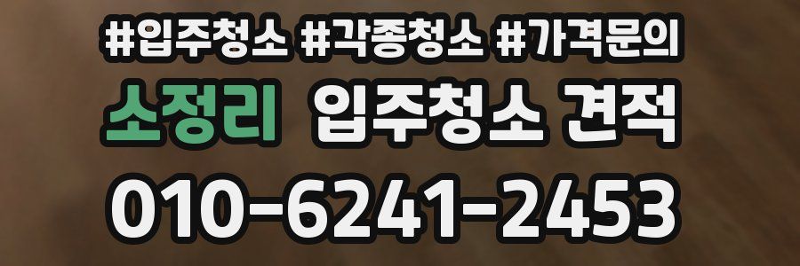 소정리 입주청소 견적