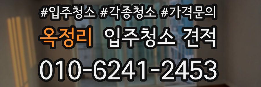 옥정리 입주청소 견적