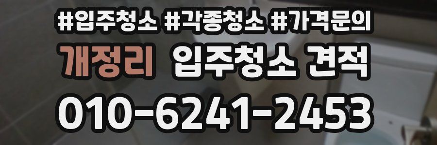 개정리 입주청소 견적