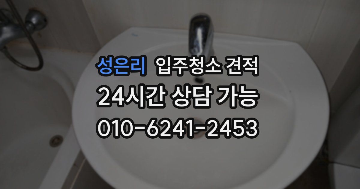 성은리 입주청소 견적