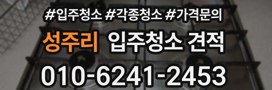 성주리 입주청소 견적