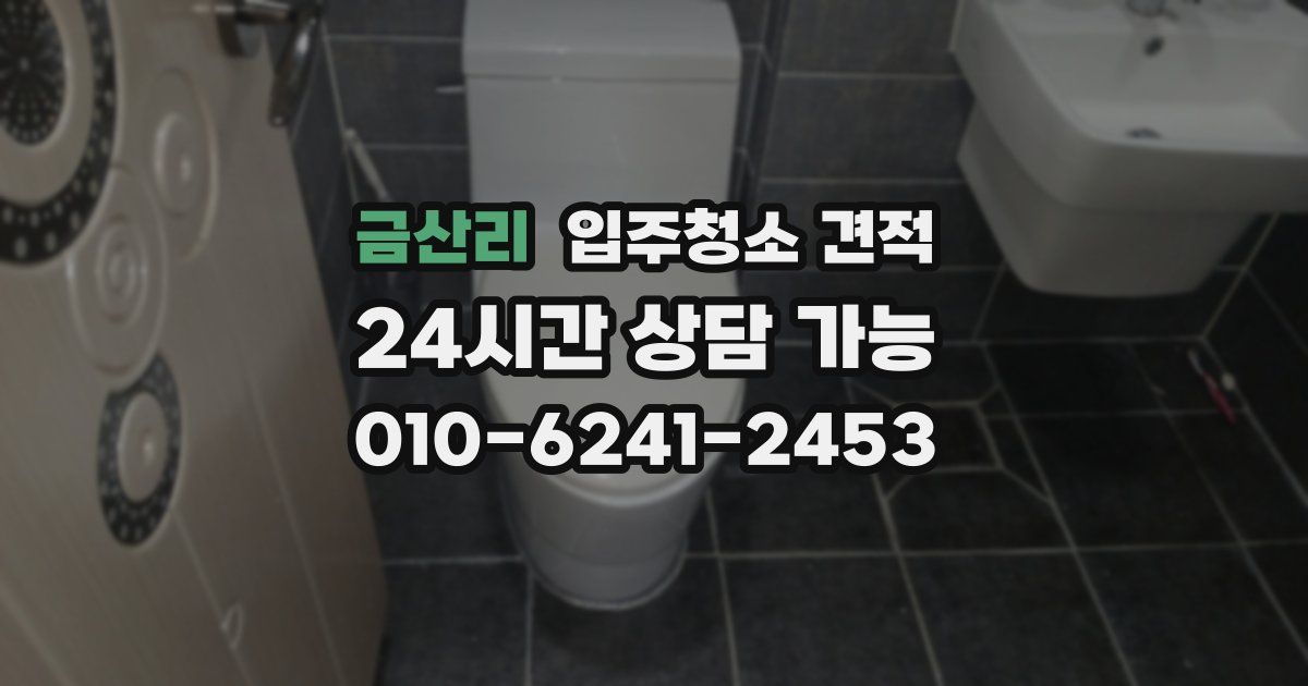 금산리 입주청소 견적