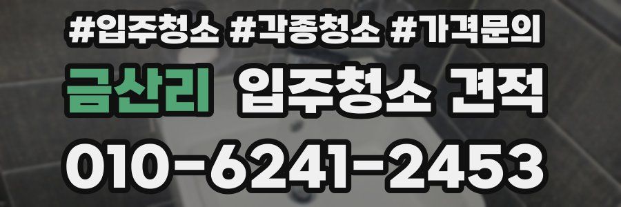 금산리 입주청소 견적