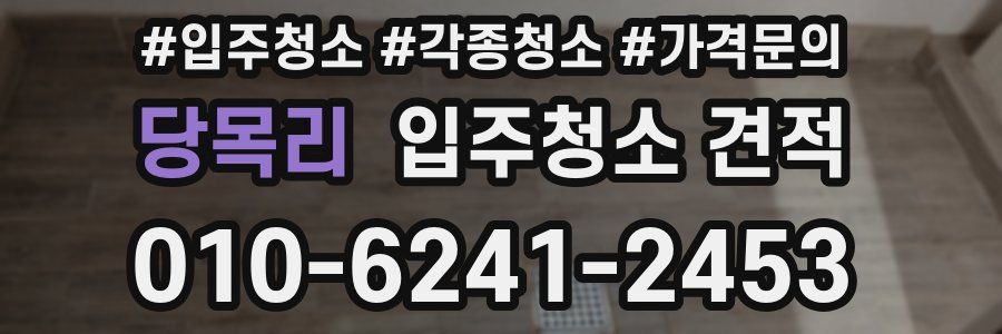 당목리 입주청소 견적