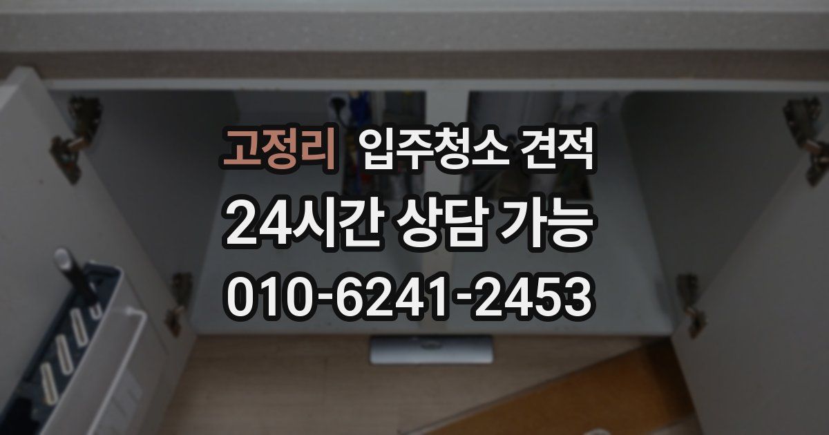 고정리 입주청소 견적