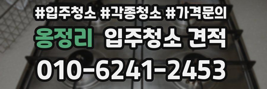 옹정리 입주청소 견적