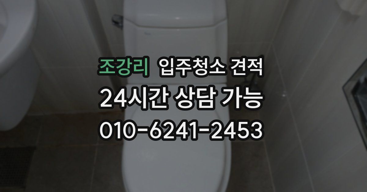조강리 입주청소 견적