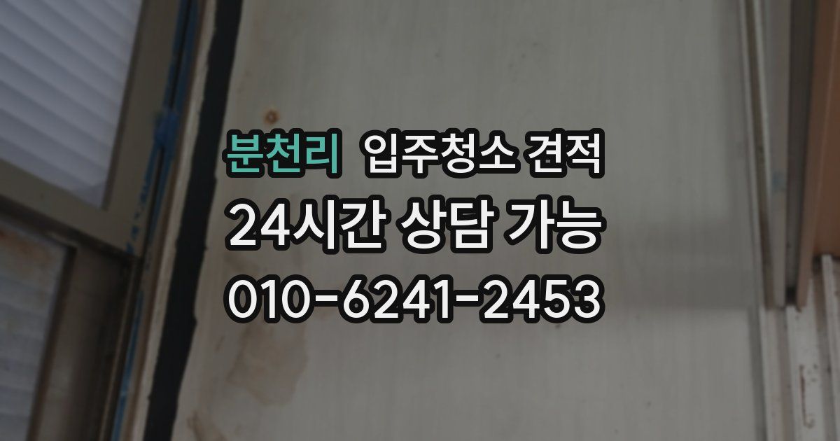 분천리 입주청소 견적