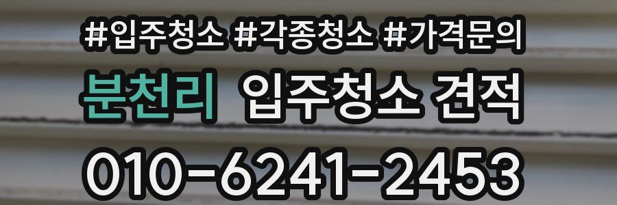 분천리 입주청소 견적
