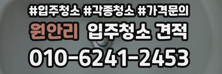 원안리 입주청소 견적