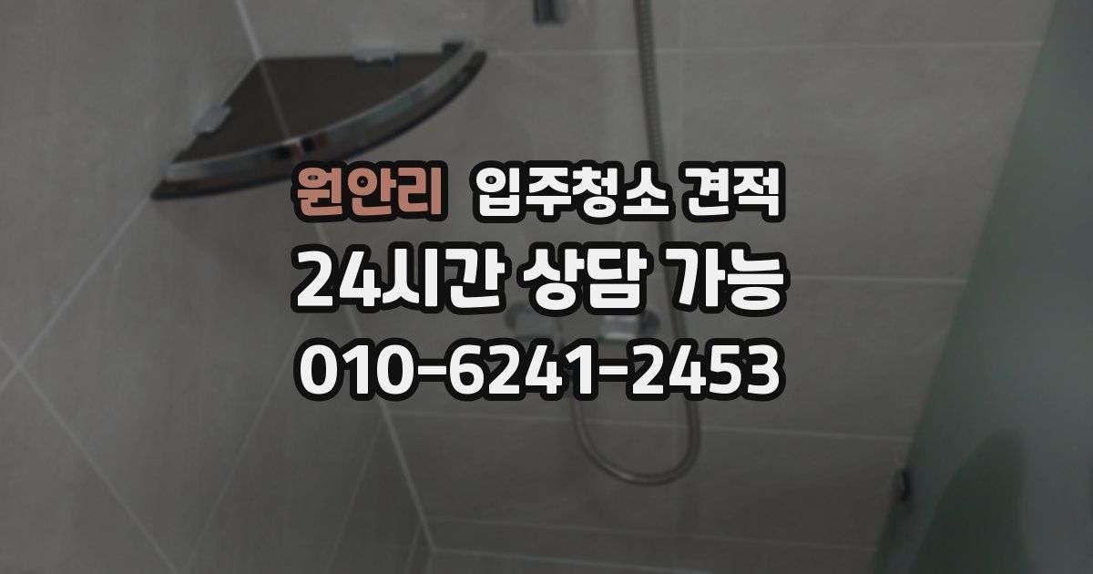 원안리 입주청소 견적