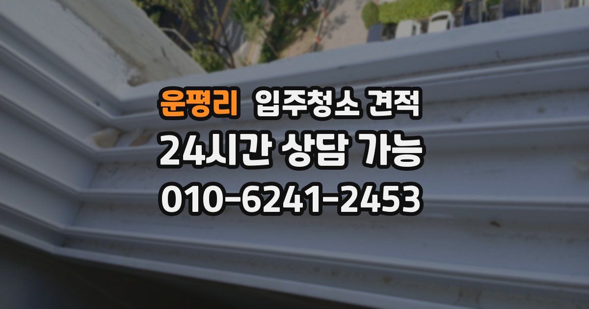 운평리 입주청소 견적