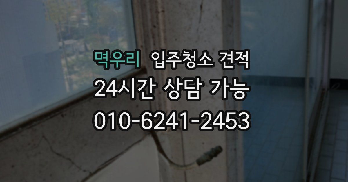 멱우리 입주청소 견적