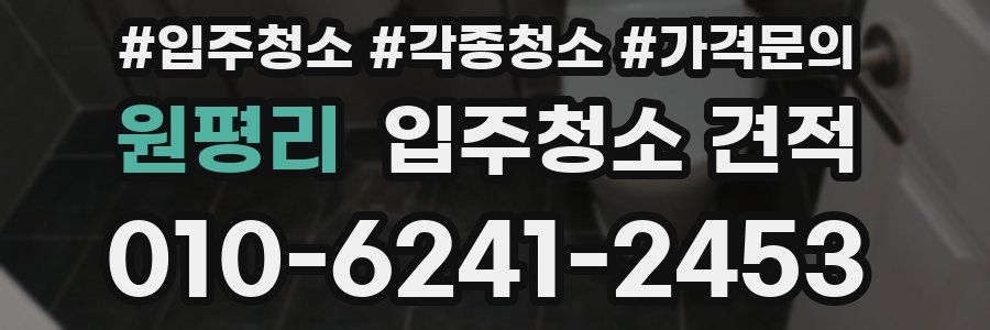 원평리 입주청소 견적