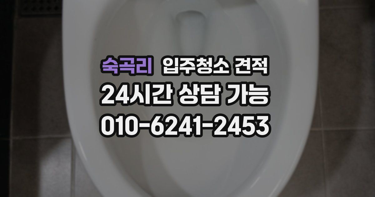 숙곡리 입주청소 견적