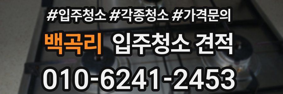 백곡리 입주청소 견적