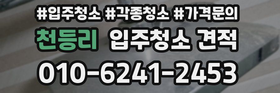 천등리 입주청소 견적