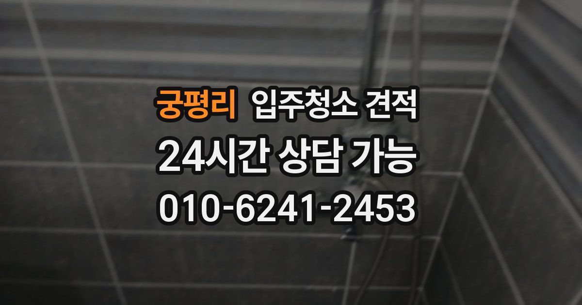 궁평리 입주청소 견적
