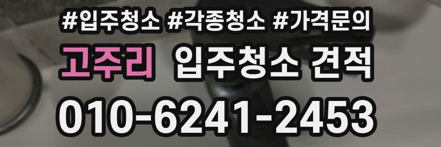 고주리 입주청소 견적