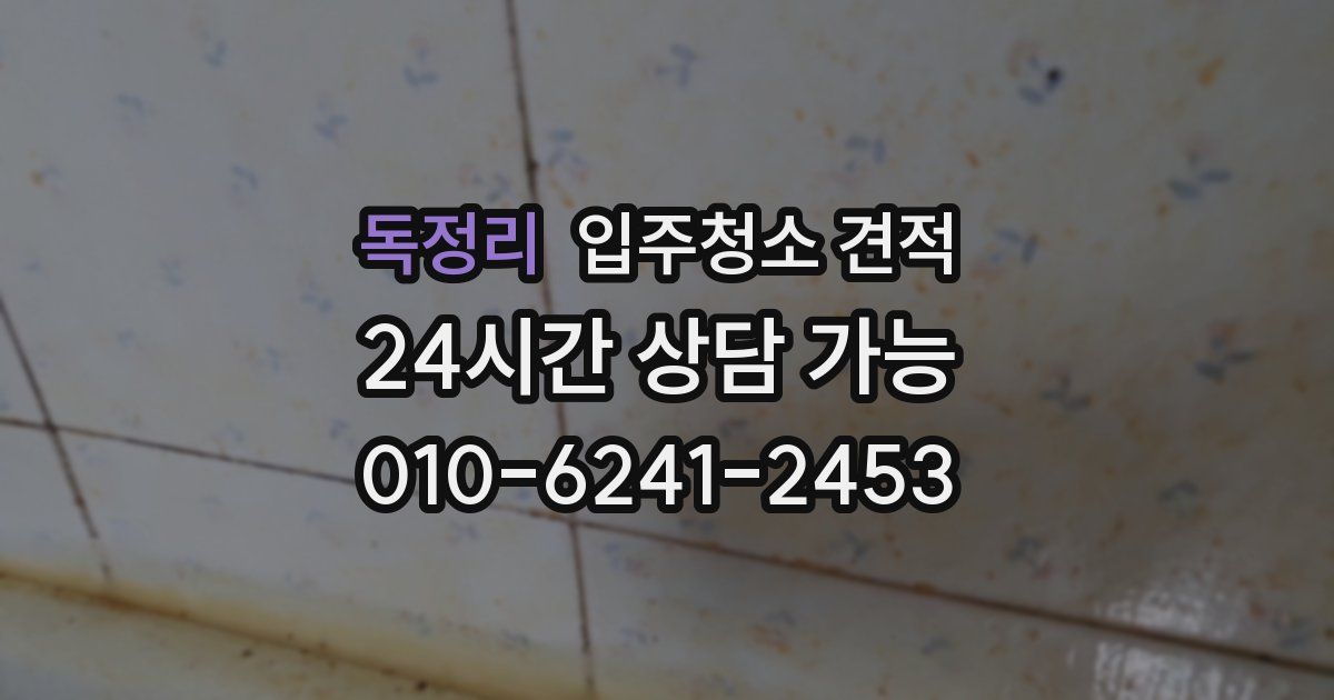 독정리 입주청소 견적
