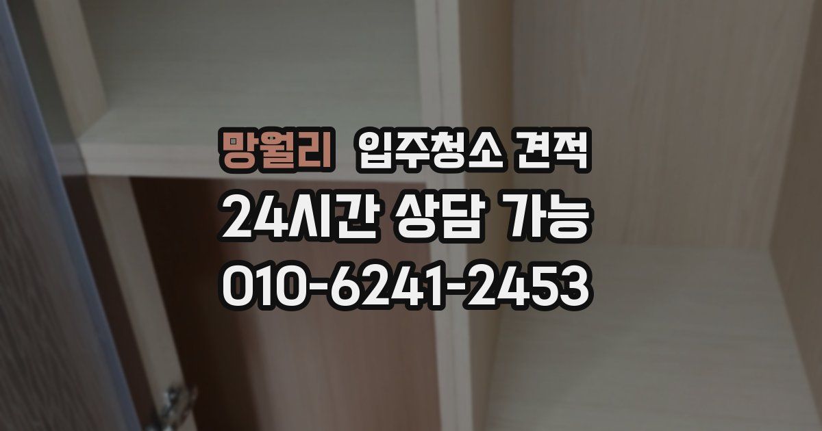 망월리 입주청소 견적